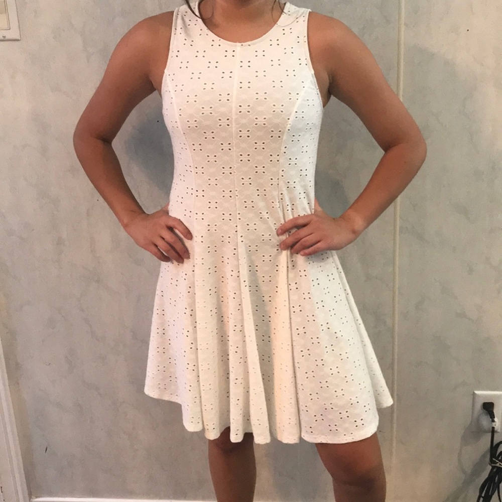 white midi dress